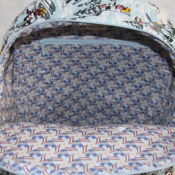 Vera Bradley Disney Bancroft Backpack Ski Minnie Mickey Goofy Donald Duck